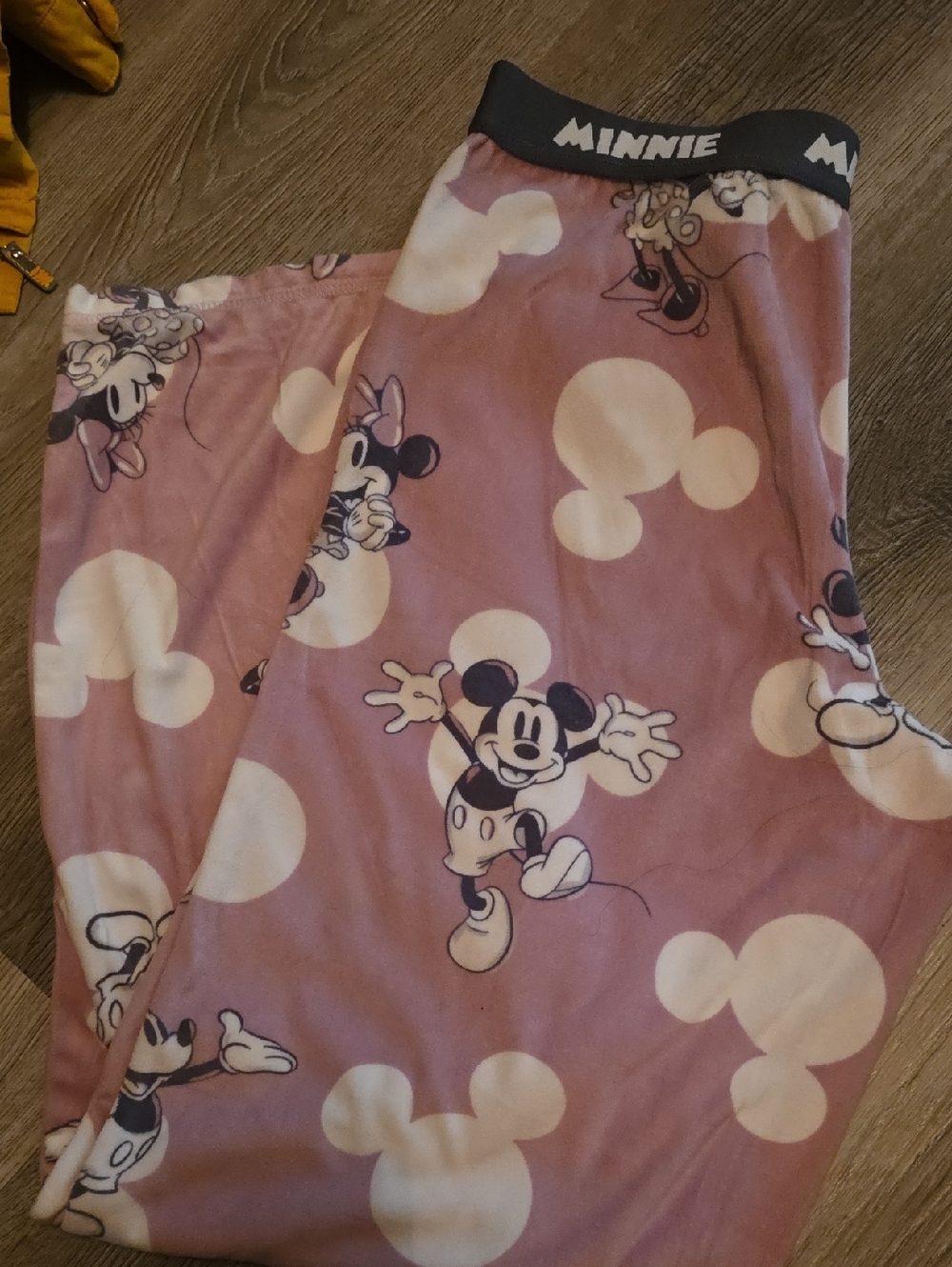 Pink Mickey Print Pajama Pants